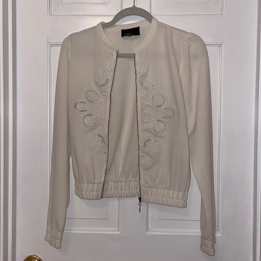 Broderie Lace Bomber